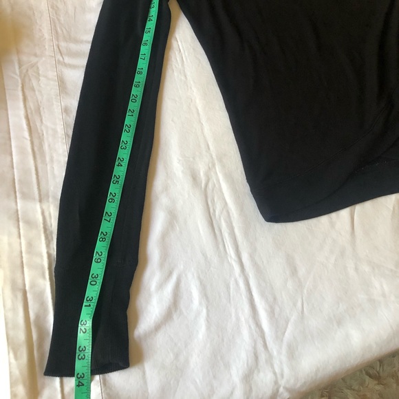 Athleta black criss cross hem sweatshirt sweater lightweight women’s size XXS - Picture 5 of 8